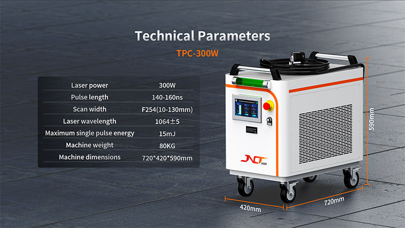 Industrial Laser Varnish Remover - 300W Yüksek Güçlü Lazer Temizleme Sistemi,