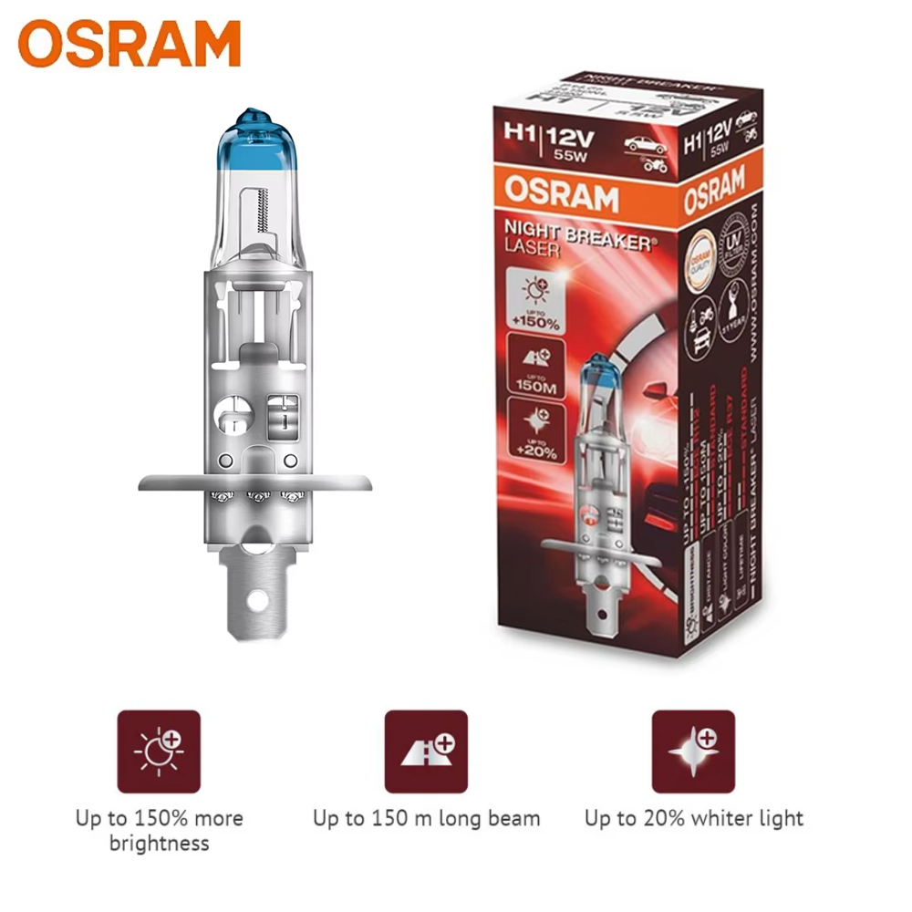 Industrial Laser Beam - OSRAM Night Breaker Laser H1 Halojen