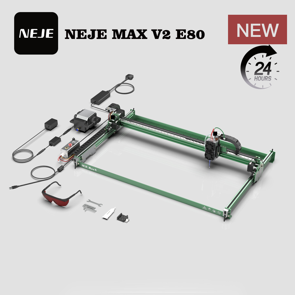 NEJE MAX V2 E80 80W 455nm Laze - Industrial Laser Engraver For Wood incelemesi ve fiyatı